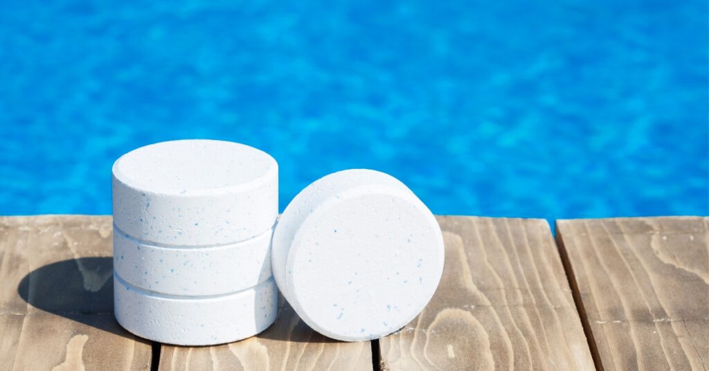 Pool Pro chlorine tablets and stabilized pool chemical pucks for swimming pool sanitation in Vermont South.